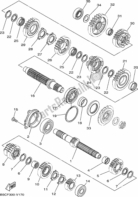 All parts for the Transmission of the Yamaha XSR 900 AM MTM 850M 2021