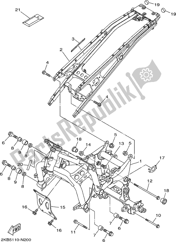 Todas las partes para Marco de Yamaha XT 1200 ZE 2017