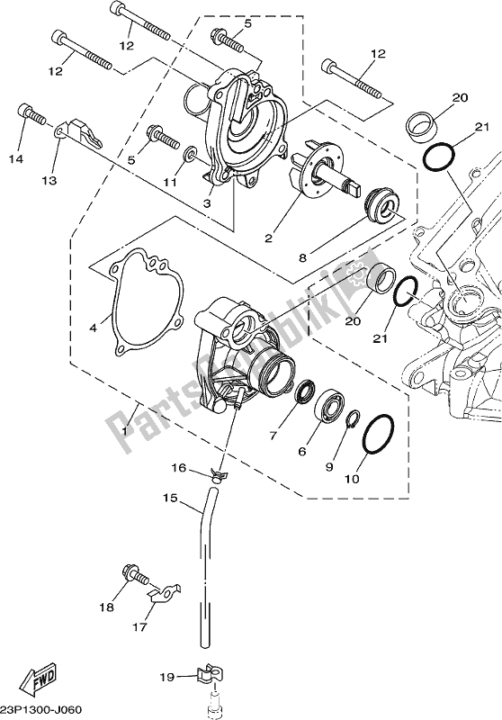 Todas las partes para Bomba De Agua de Yamaha XT 1200 ZE 2017