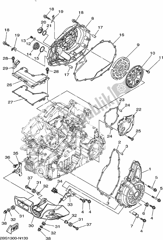 Todas las partes para Tapa Del Cárter 1 de Yamaha XT 1200 ZE 2019