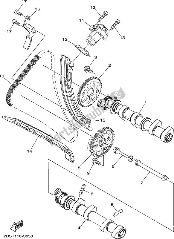 All parts for the Camshaft & Chain of the Yamaha XT 1200 ZE 2020