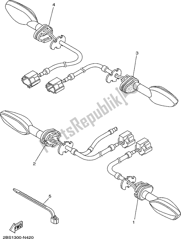 Toutes les pièces pour le Lumière Clignotante du Yamaha XT 1200 ZE 2020