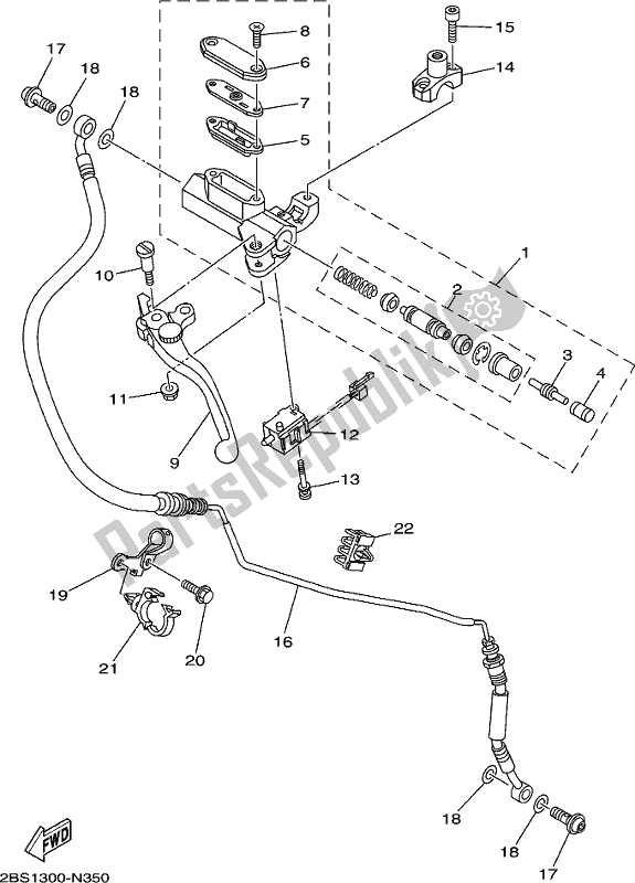 Toutes les pièces pour le Maître-cylindre Avant 2 du Yamaha XT 1200 ZE 2020