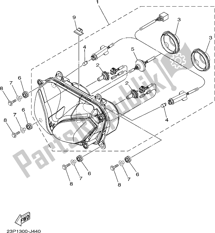 Wszystkie części do Reflektor Yamaha XT 1200 ZE 2020