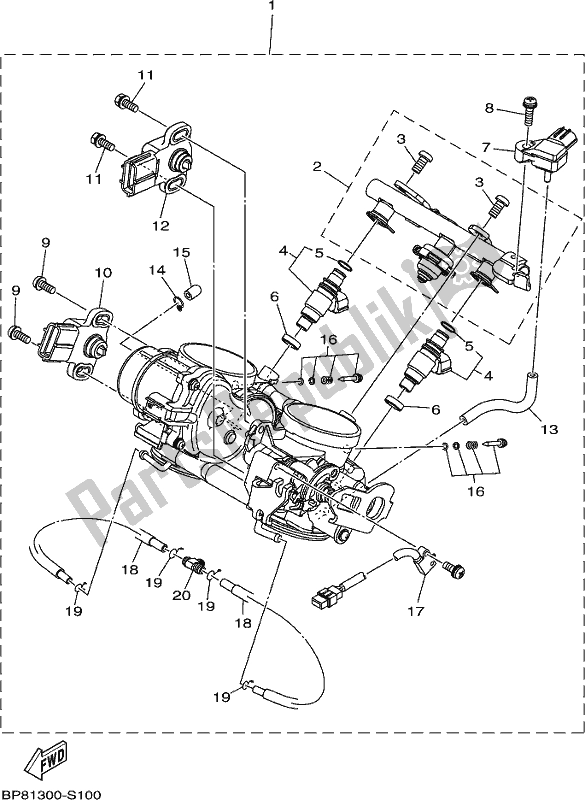 Todas as partes de Ingestão 2 do Yamaha XT 1200 ZE 2020