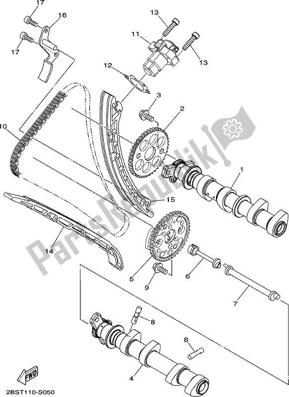 Tutte le parti per il Albero A Camme E Catena del Yamaha XT 1200 ZE 2021