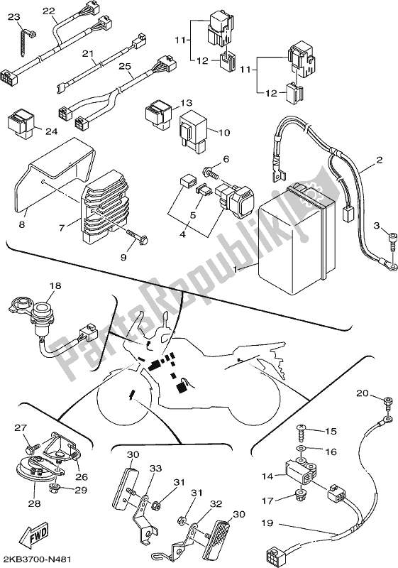 Tutte le parti per il Elettrico 2 del Yamaha XT 1200 ZE 2021