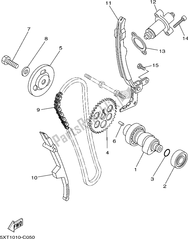 Toutes les pièces pour le Arbre à Cames Et Chaîne du Yamaha XT 250 2017