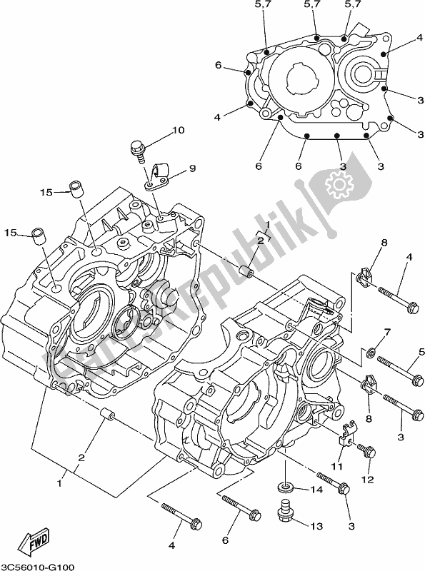 Alle onderdelen voor de Carter van de Yamaha XT 250 2018