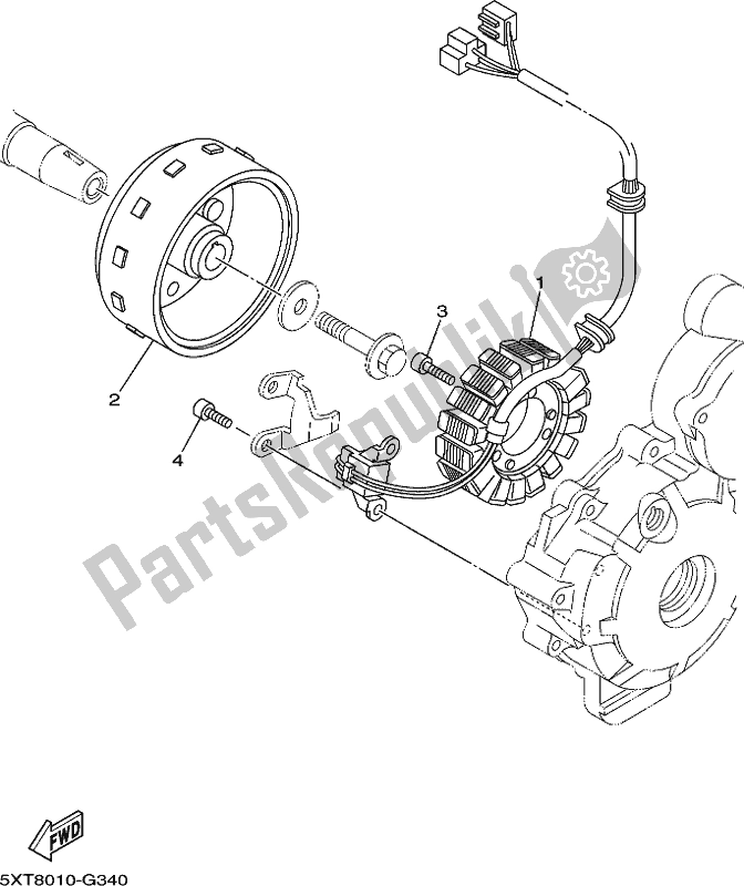 All parts for the Generator of the Yamaha XT 250 2019