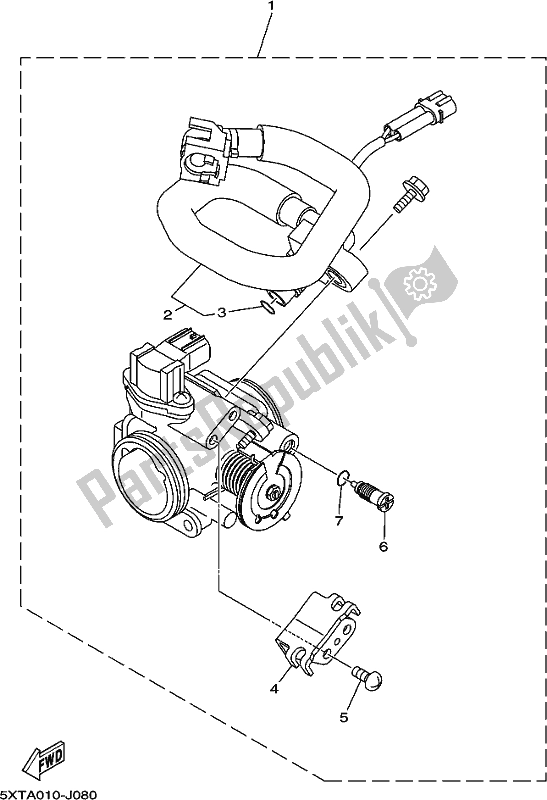 Todas las partes para Ingesta 2 de Yamaha XT 250 2019