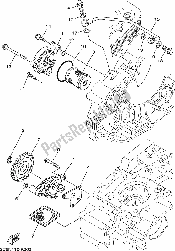 Tutte le parti per il Pompa Dell'olio del Yamaha XT 250 2020