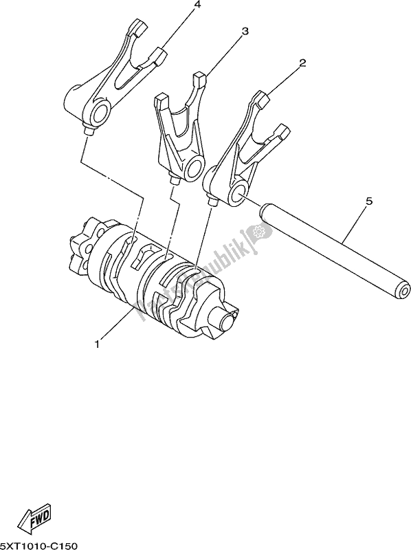 Tutte le parti per il Camma Cambio E Forcella del Yamaha XT 250 2020