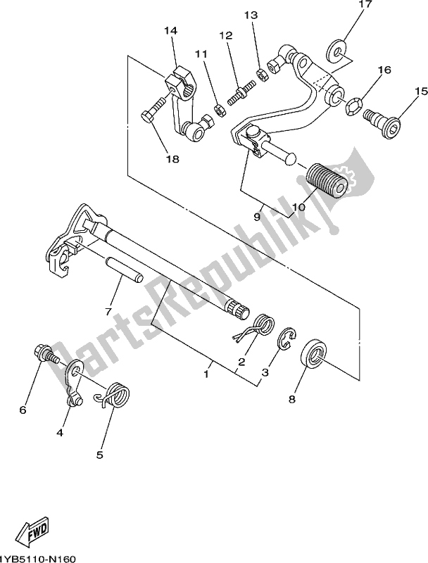 Tutte le parti per il Albero Del Cambio del Yamaha XT 250 2020