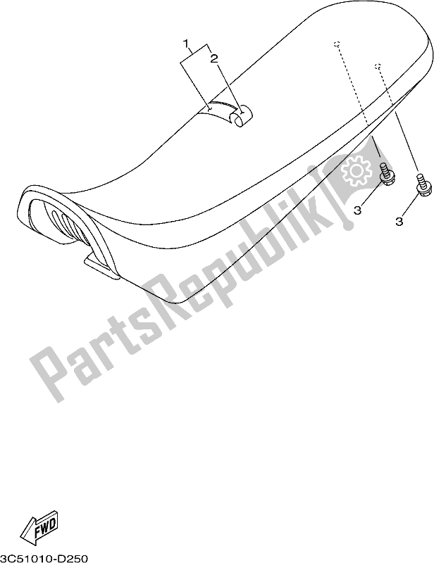 All parts for the Seat of the Yamaha XT 250 2021