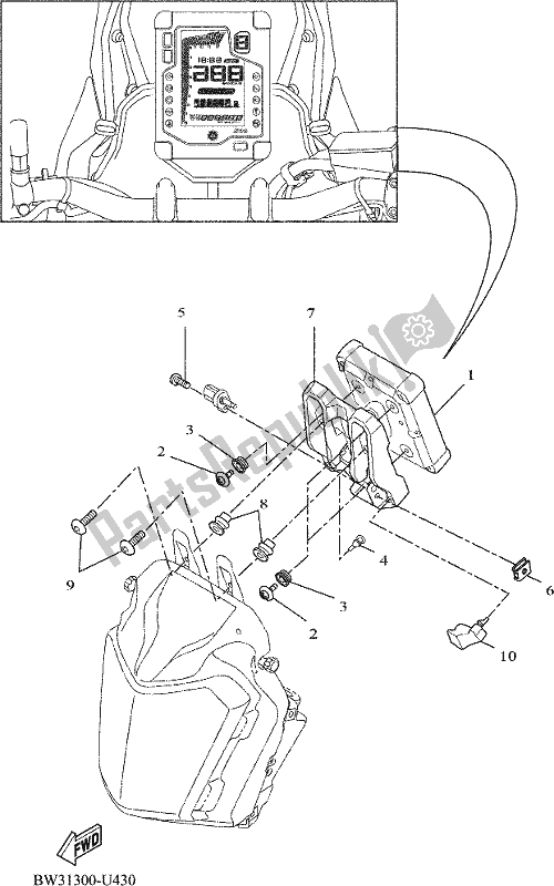 All parts for the Meter of the Yamaha Tenere 700 690 2020