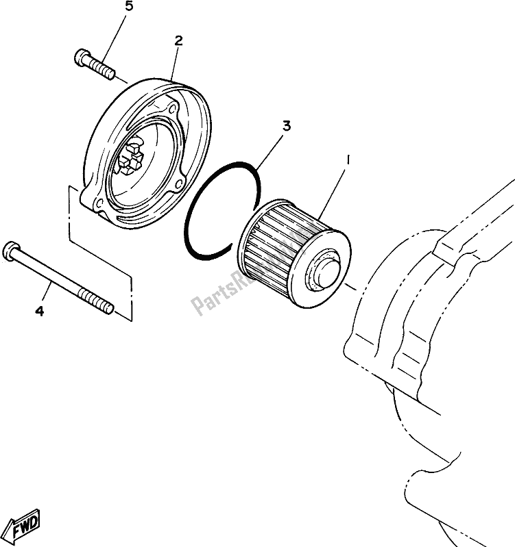 All parts for the Oil Cleaner of the Yamaha XV 250 2019