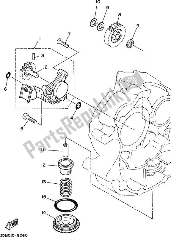 Wszystkie części do Pompa Olejowa Yamaha XV 250 2020