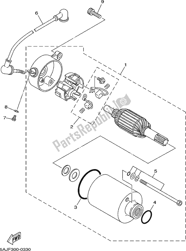 Todas las partes para Motor De Arranque de Yamaha XV 250 2021