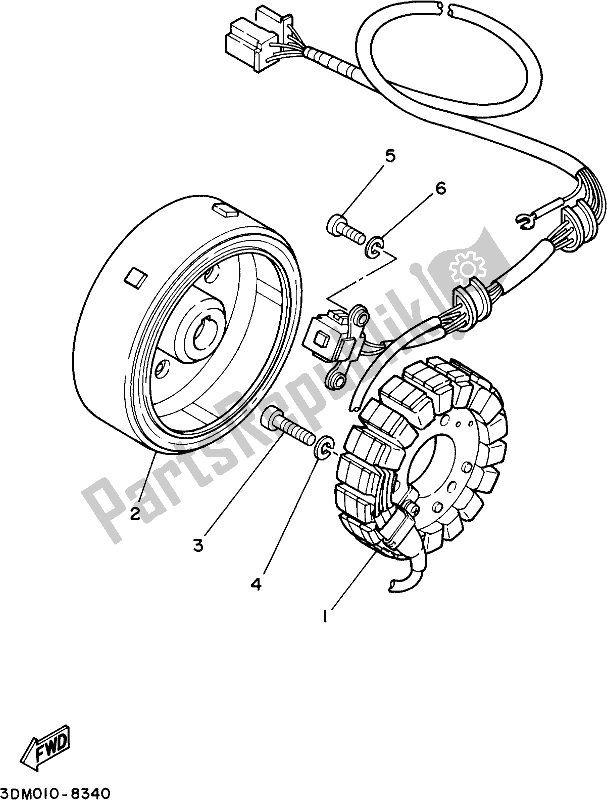 Alle onderdelen voor de Generator van de Yamaha XV 250 Virago 2017