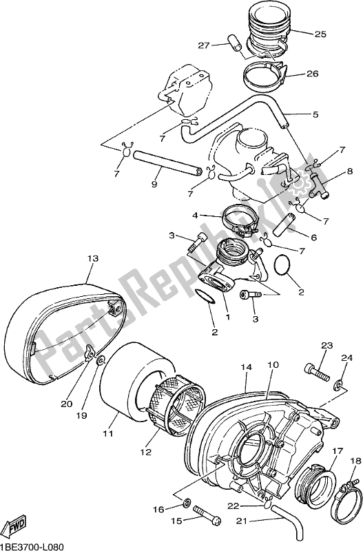 Tutte le parti per il Presa del Yamaha XV 250 Virago 2019