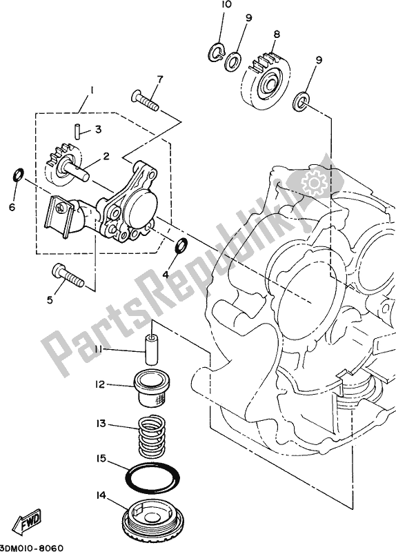 Wszystkie części do Pompa Olejowa Yamaha XV 250 Virago 2019