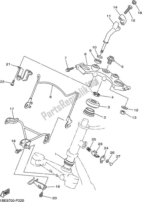 Tutte le parti per il Timone del Yamaha XV 250 Virago 2020