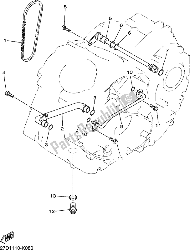 Toutes les pièces pour le La Pompe à Huile du Yamaha XVS 1300 CU 2018