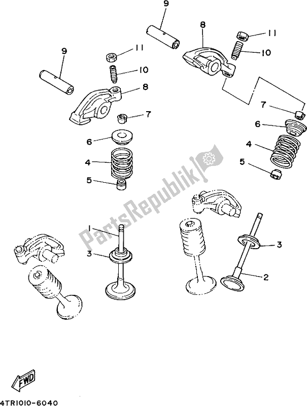 All parts for the Valve of the Yamaha XVS 650 2017