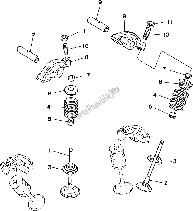 All parts for the Valve of the Yamaha XVS 650 2018