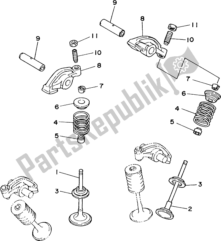 All parts for the Valve of the Yamaha XVS 650 2018