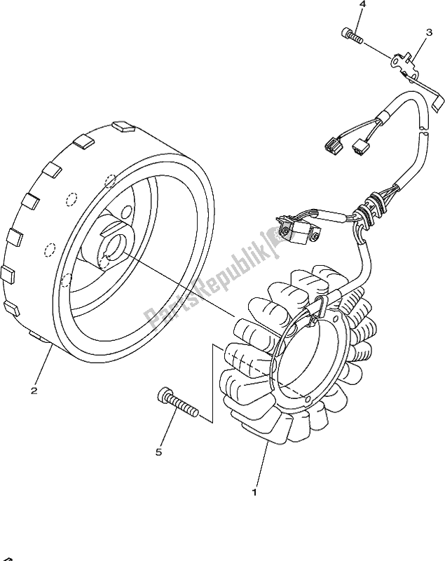 All parts for the Generator of the Yamaha XVS 950 CU 2017