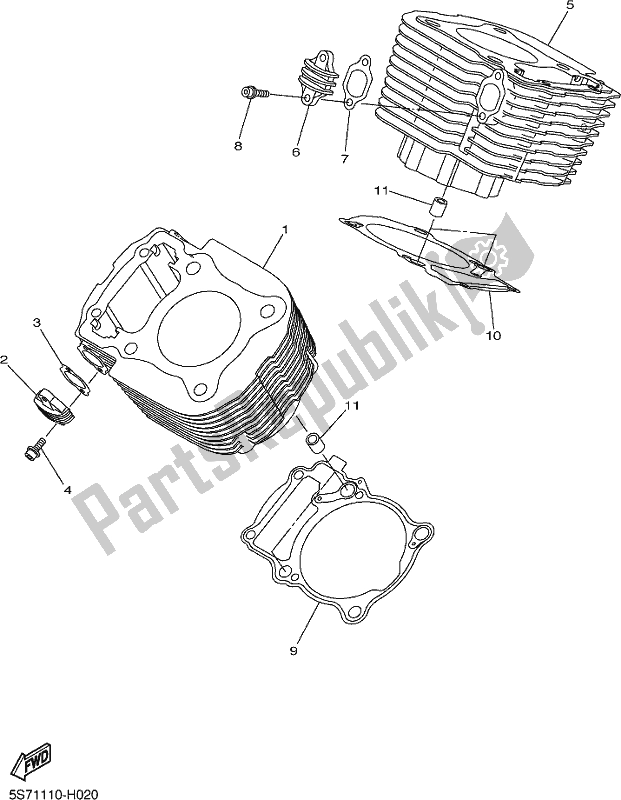 Wszystkie części do Cylinder Yamaha XVS 950 CU 2018