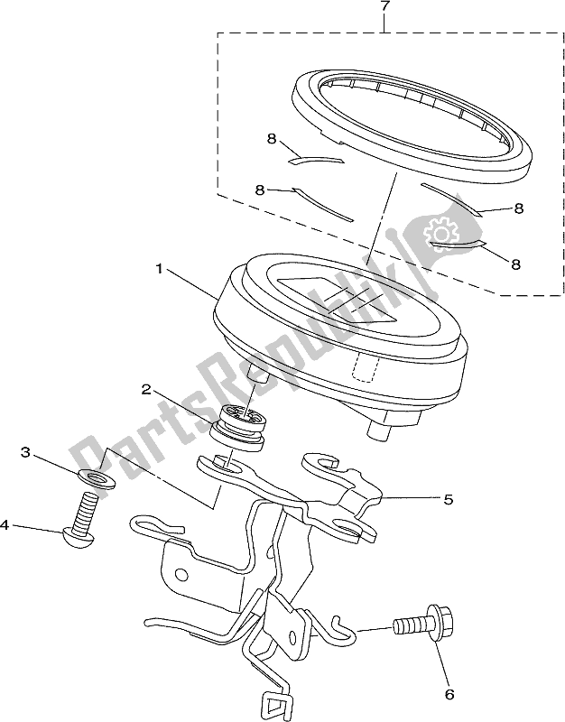 All parts for the Meter of the Yamaha XVS 950 CU Bolt 2017