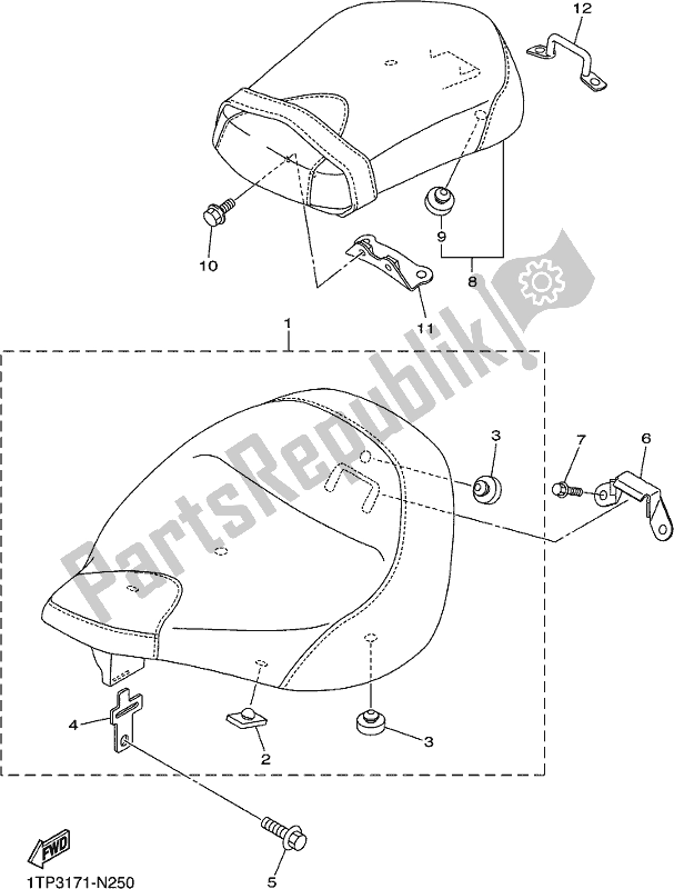 Todas las partes para Asiento de Yamaha XVS 950 CU Bolt 2017