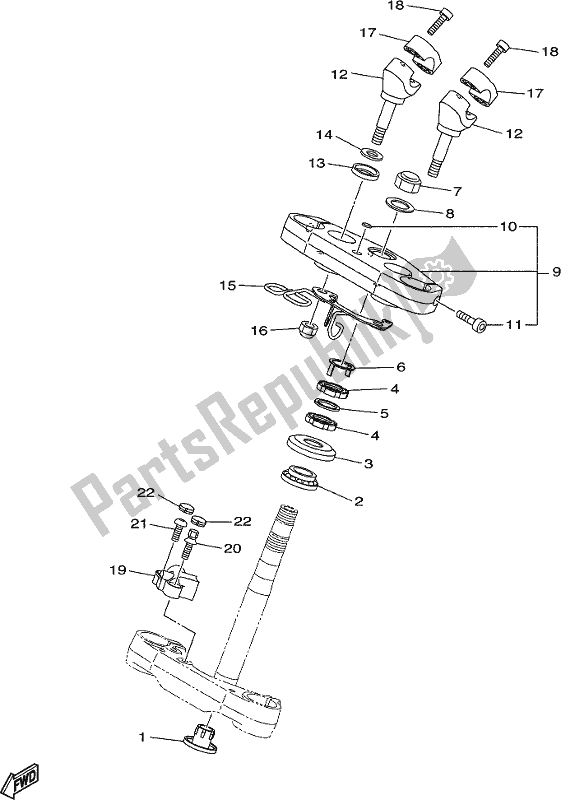 All parts for the Steering of the Yamaha XVS 950 CU Bolt 2017