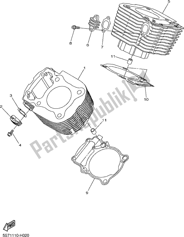 Wszystkie części do Cylinder Yamaha XVS 950 CU Bolt 2019