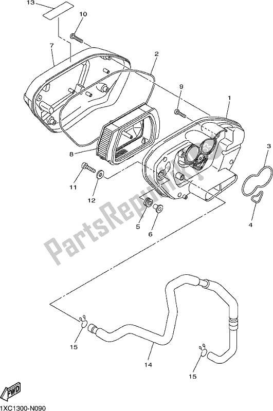 All parts for the Intake 2 of the Yamaha XVS 950 CUD 2017