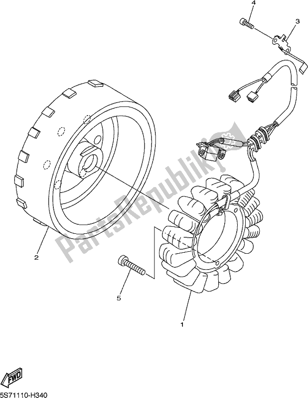 All parts for the Generator of the Yamaha XVS 950 CUD 2019