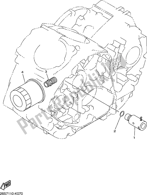 Wszystkie części do ? Rodek Do Czyszczenia Oleju Yamaha XVS 950 CUD 2019