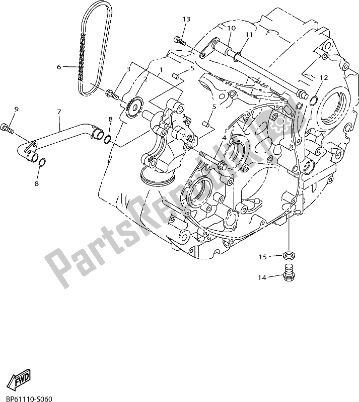 All parts for the Oil Pump of the Yamaha XVS 950 CUD 2019