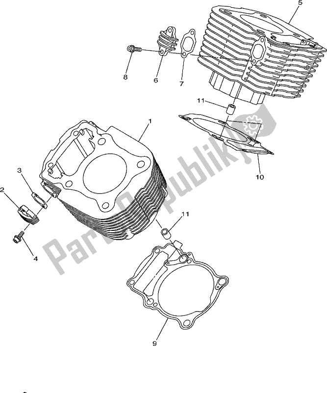 Todas las partes para Cilindro de Yamaha XVS 950 CUD Bolt 2017