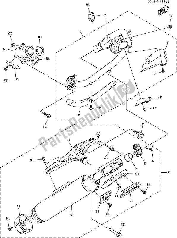 Todas las partes para Cansada de Yamaha XVS 950 CUD Bolt 2017