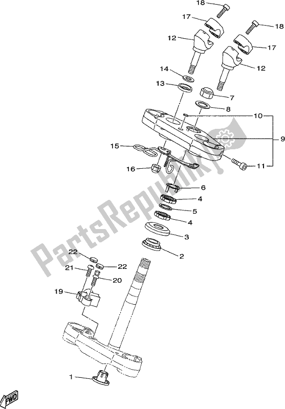 Todas las partes para Direccion de Yamaha XVS 950 CUD Bolt 2017