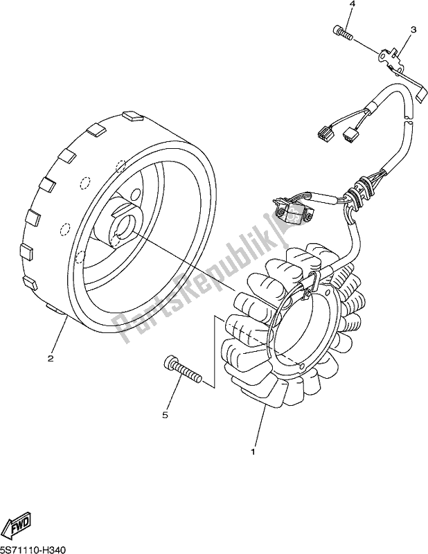 Wszystkie części do Generator Yamaha XVS 950 CUD Bolt 2018