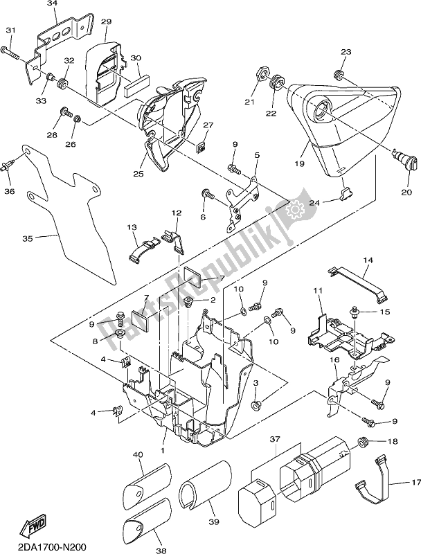 Todas las partes para Cubierta Lateral de Yamaha XVS 950 CUD Bolt 2018