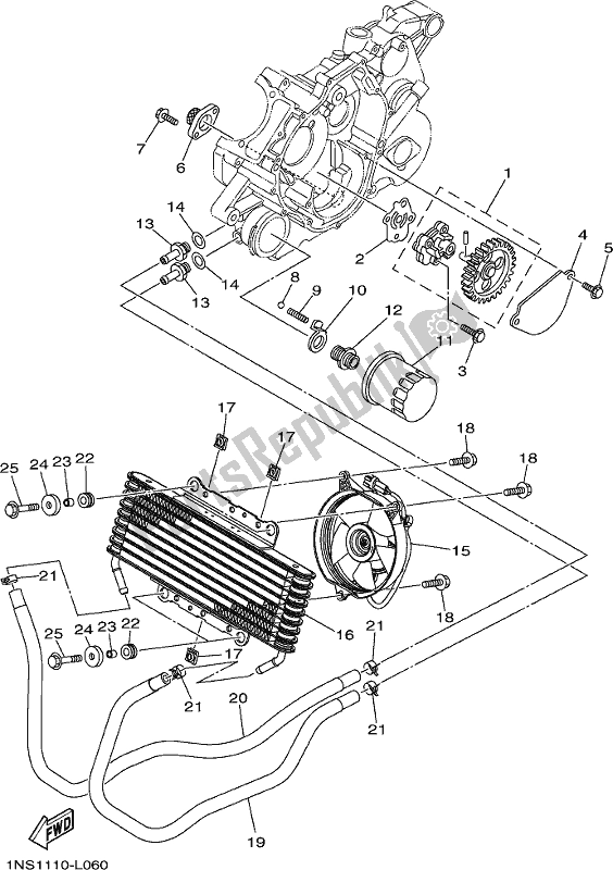 Tutte le parti per il Pompa Dell'olio del Yamaha YFM 350A Grizzly 350 2 WD 2019