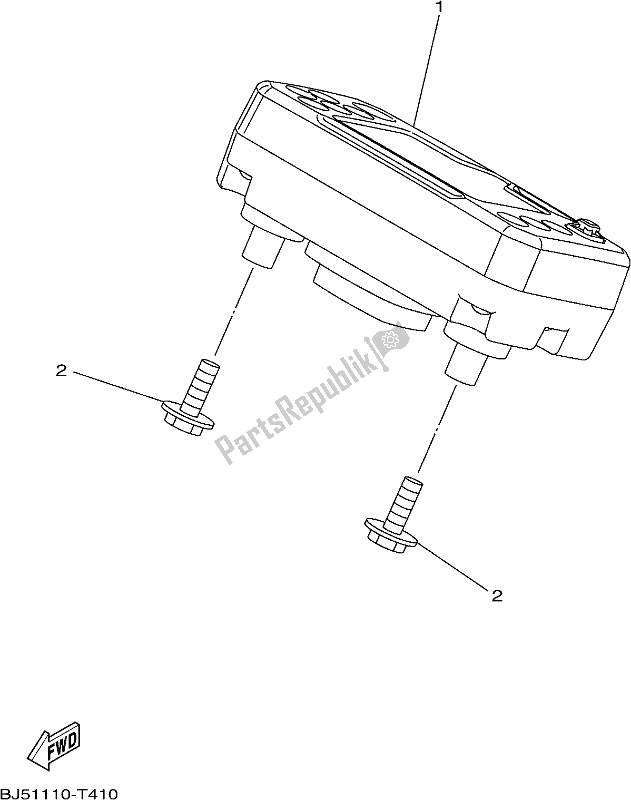 All parts for the Meter of the Yamaha YFM 450 FWB 2019