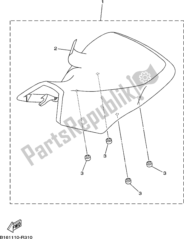 All parts for the Seat of the Yamaha YFM 450 FWB 2020