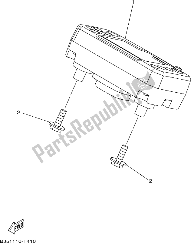 All parts for the Meter of the Yamaha YFM 450 FWB Kodiak 2018